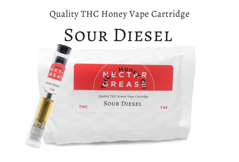 Nectar Grease – Sour Diesel THC Vape Cartridge 1mL