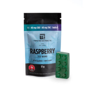 Raspberry INDICA 1:1 JELLY BOMBS – Twisted Extracts