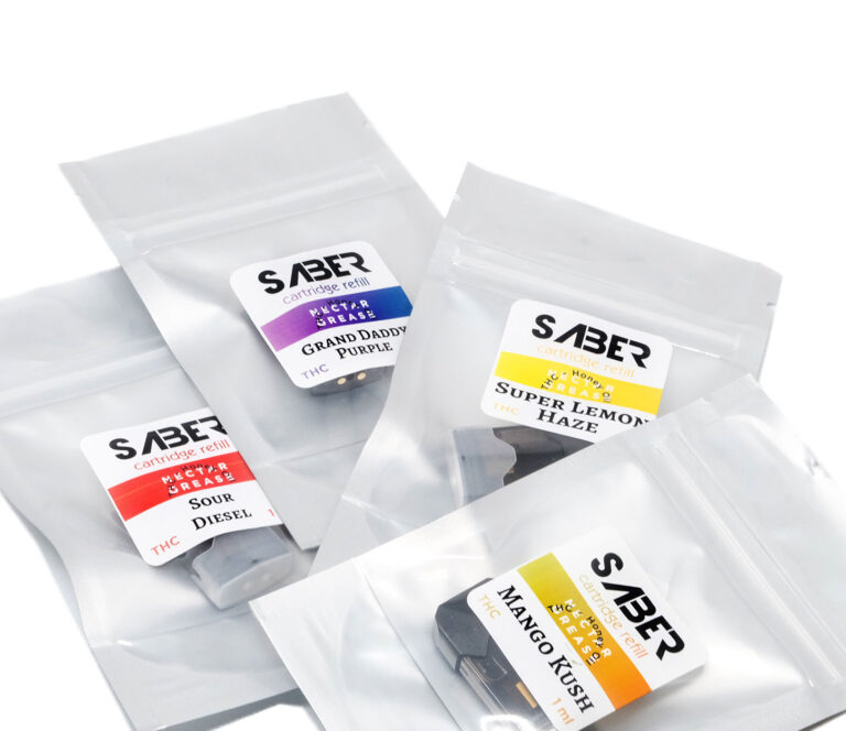 Nectar Grease X Saber Vape cartridges (Pre-filled 1mL)
